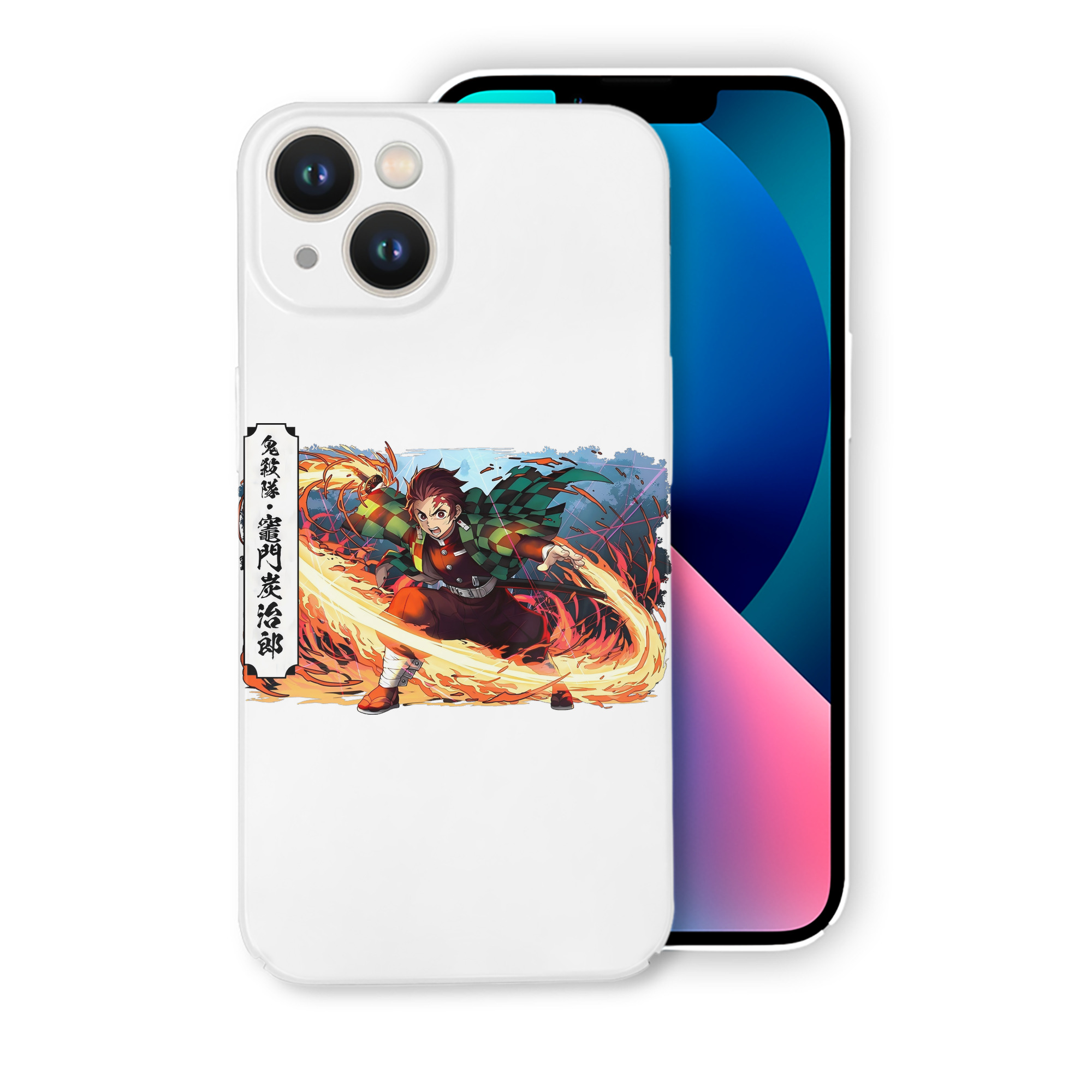 （画像用） 鬼滅の刃 竈門 炭治郎／かまど たんじろう Kamado Tanjirou 【iPhone 14シリーズ対応】ハードケース
